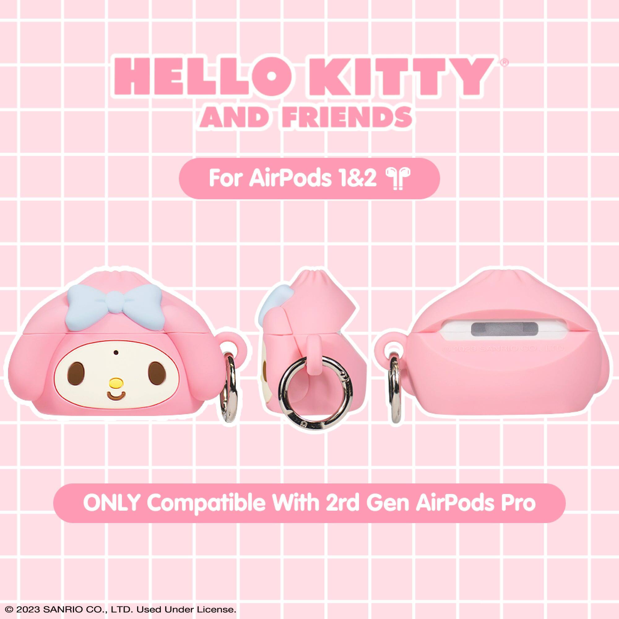 HELLO KITTY AND FRIENDS  
For AirPods 1&2  
ONLY Compatible With 2nd Gen AirPods Pro  
© 2023 SANRIO CO., LTD. Used Under License.