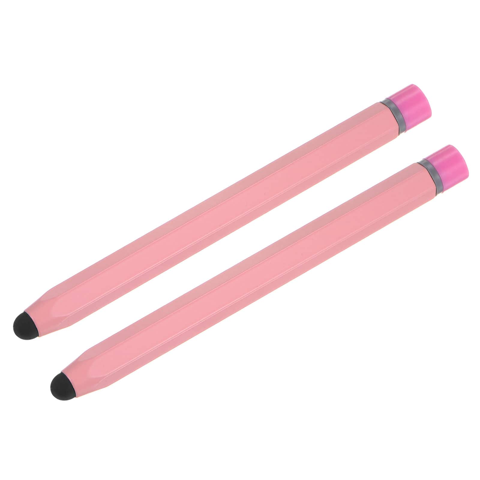 Unique Bargains - 2pcs Hexagon Crayon Stylus Pen, 4.7″ Universal Capacitive Stylus for All Touch Screen Devices - Pink