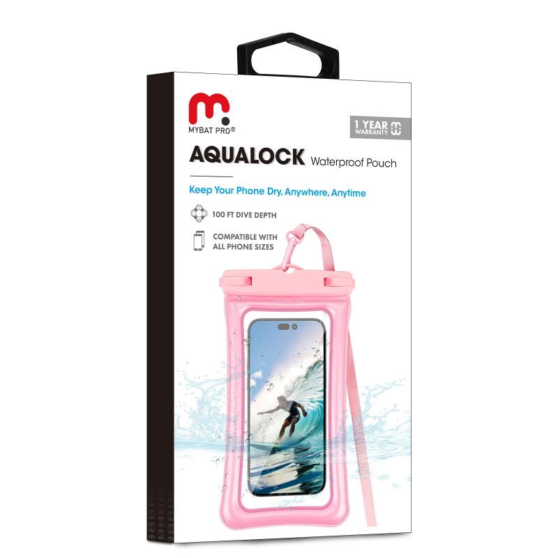E. 1 YEAR MYBAT PRO WARRANTY  # AQUALOCK Waterproof Pouch Keep Your Phone Dry, Anywhere, Anytime 100 FT DIVE DEPTH COMPATIBLE WITH ALL PHONE SIZES