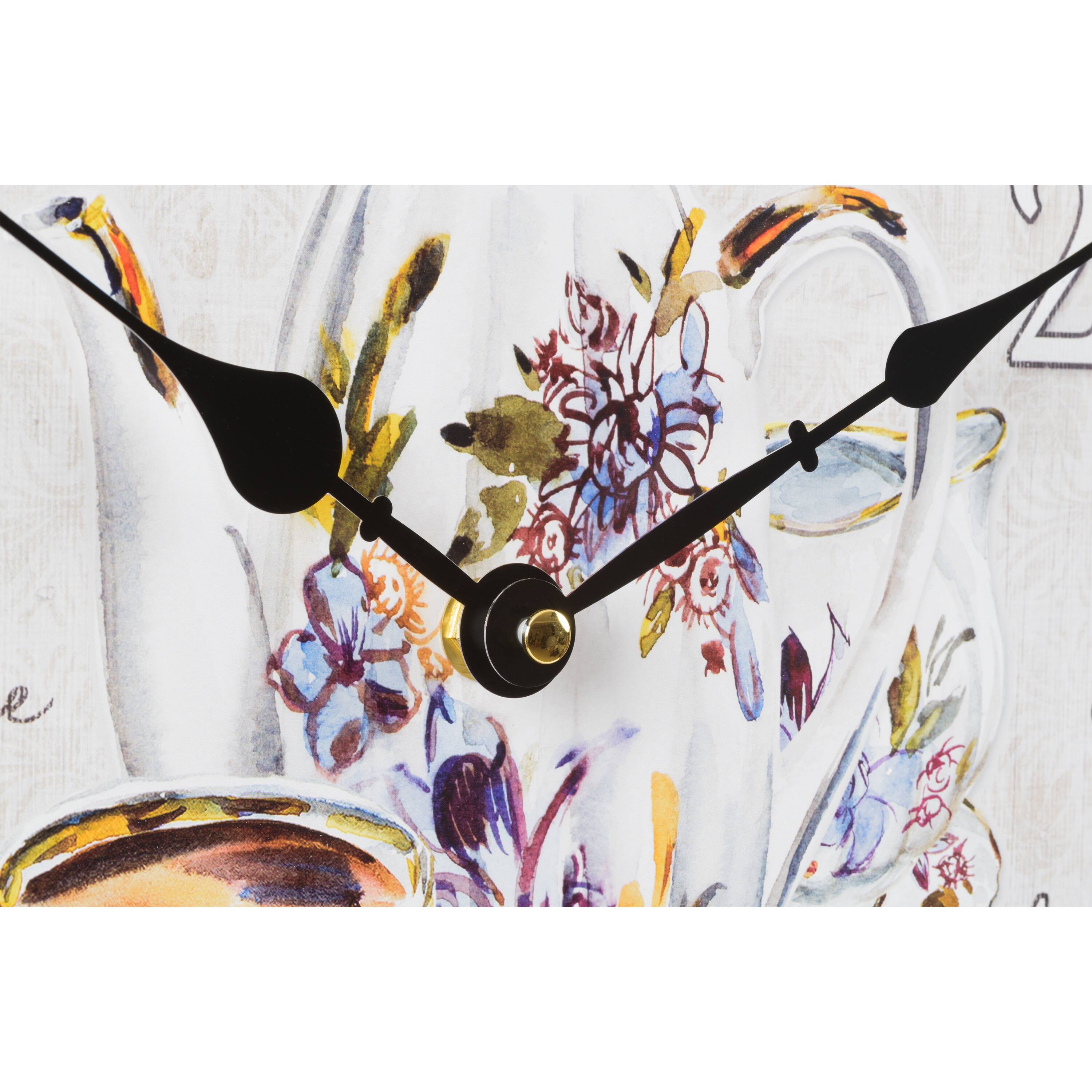 Alt View 1. La Crosse Clock Co. - 12 Inch Tea Time Analog Quartz Wall Clock - Multicolor.