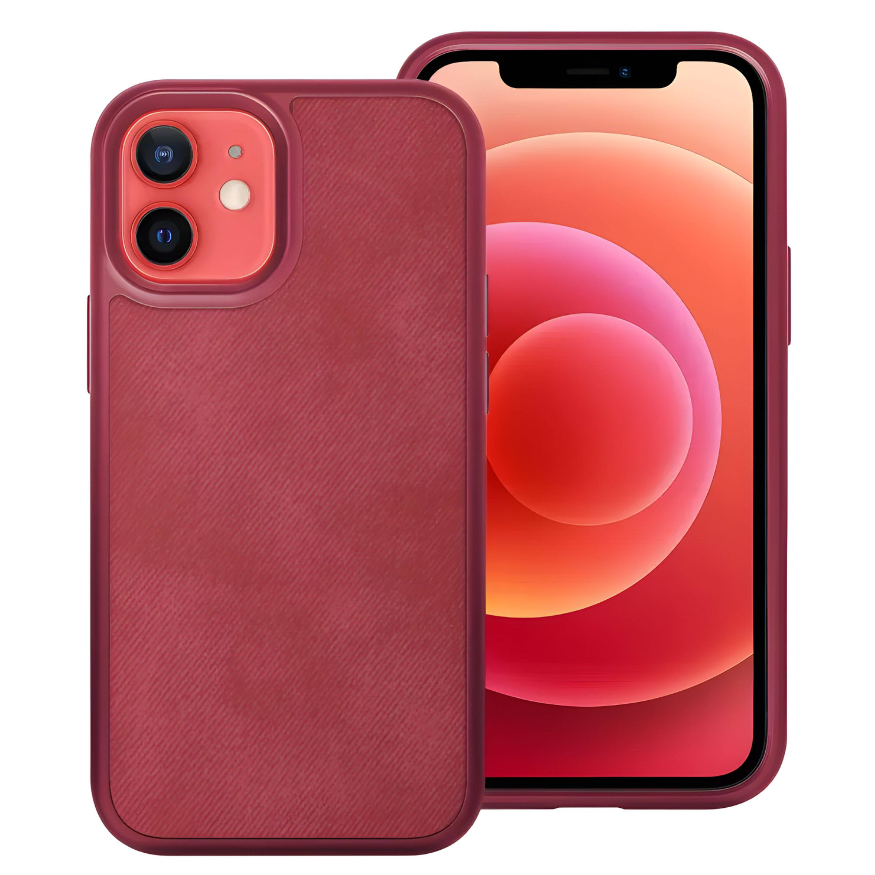 Front. Kitcheniva - Luxury Ultra Slim Case For iPhone 12 With Sleek And Refined Design Red - Red.