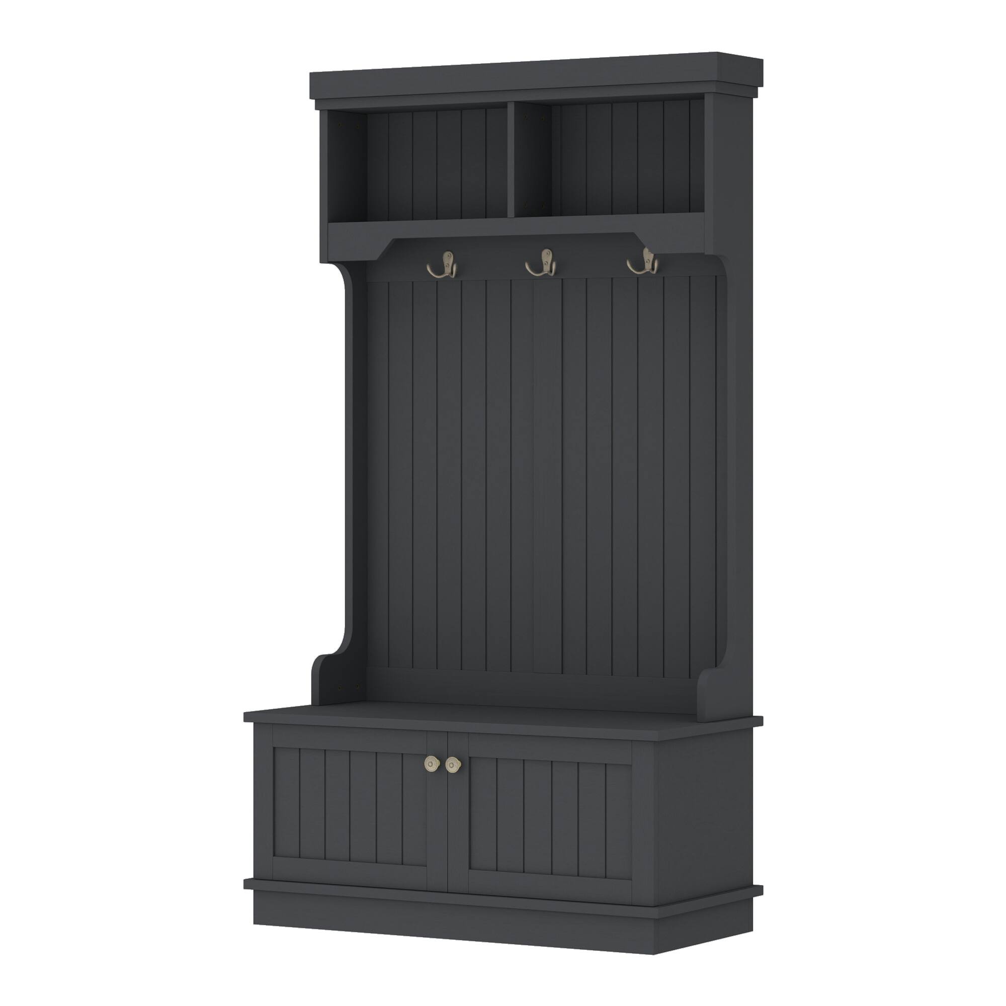 MERAVOM Hall Tree with Storage Shoe Bench for Entryway and Hallway, 4 ...