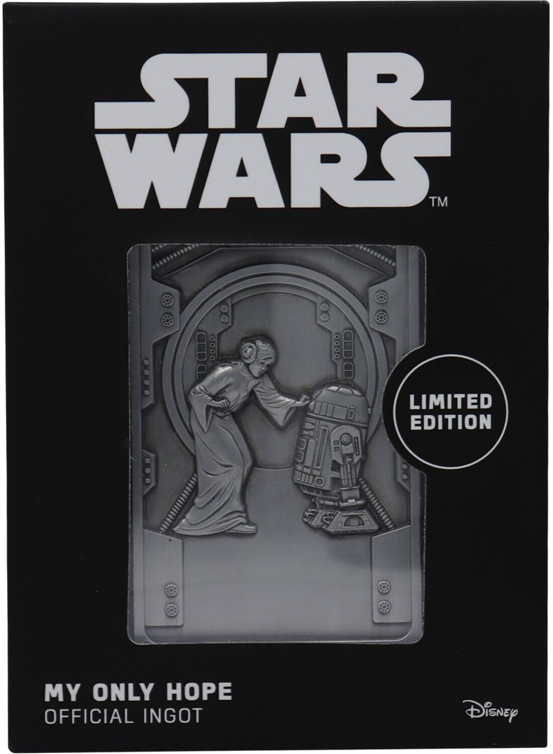 STAR WARS™  
LIMITED EDITION  
MY ONLY HOPE  
OFFICIAL INGOT  
Disney