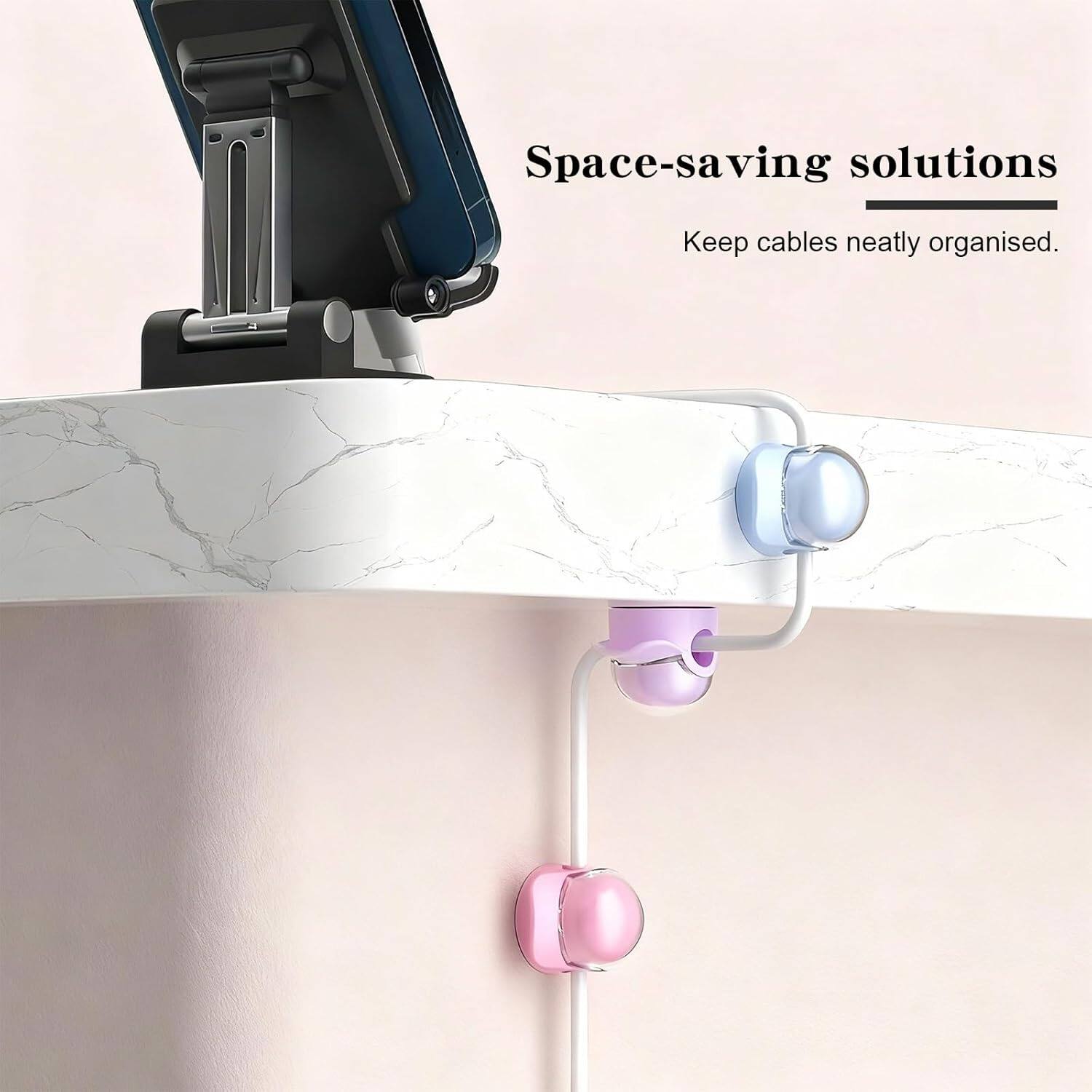 Space-saving solutions  
Keep cables neatly organised.