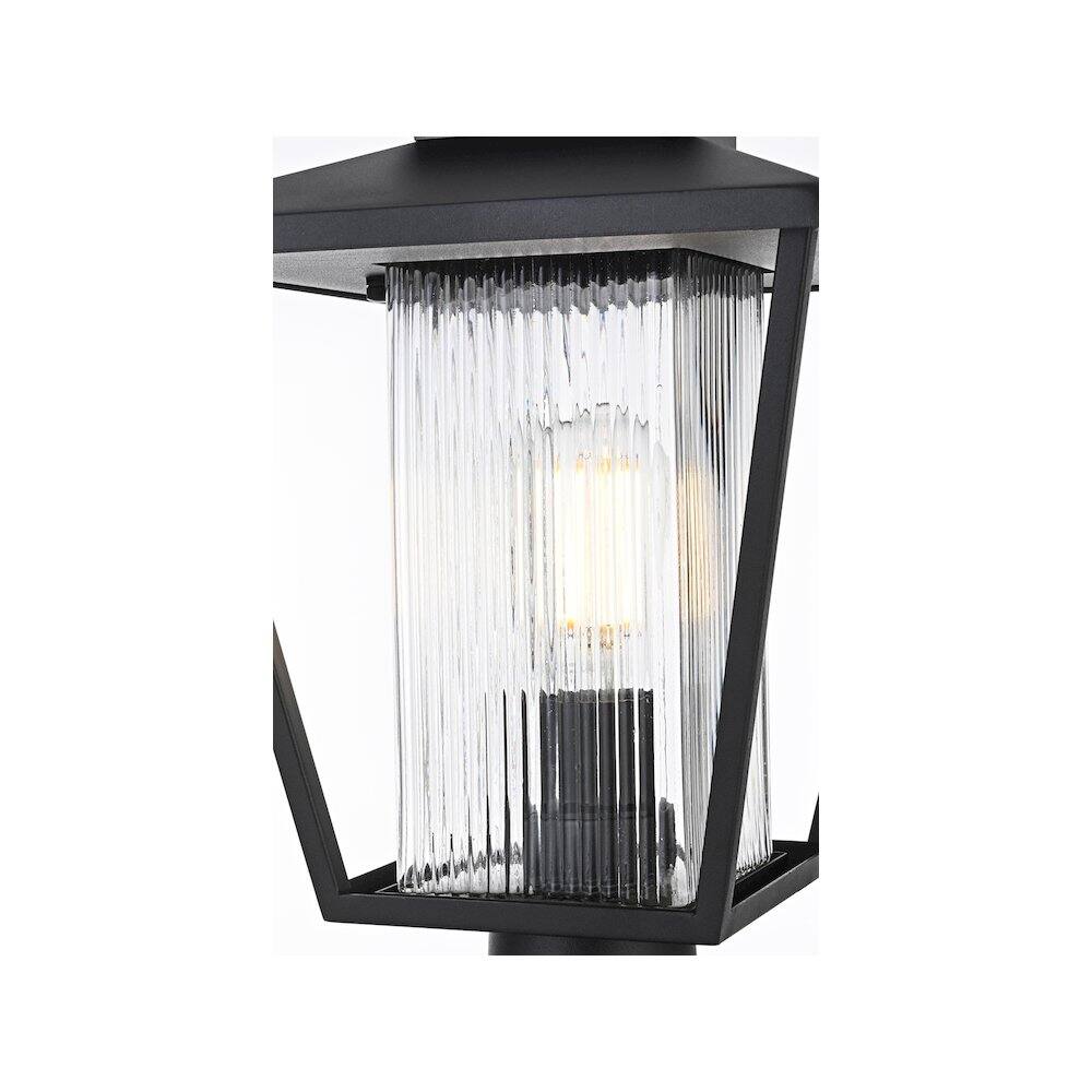 Alt View 3. Elegant Lighting - Gaul 7 inch Outdoor Pendant in Black - Black.