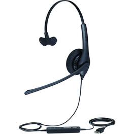 Jabra - BIZ 1500 Headset - Mono - USB - Wired - 32 Ohm - 20 Hz to 6.80 kHz - Over-the-head - Monaural - Supra-aural - 7.55 - Black