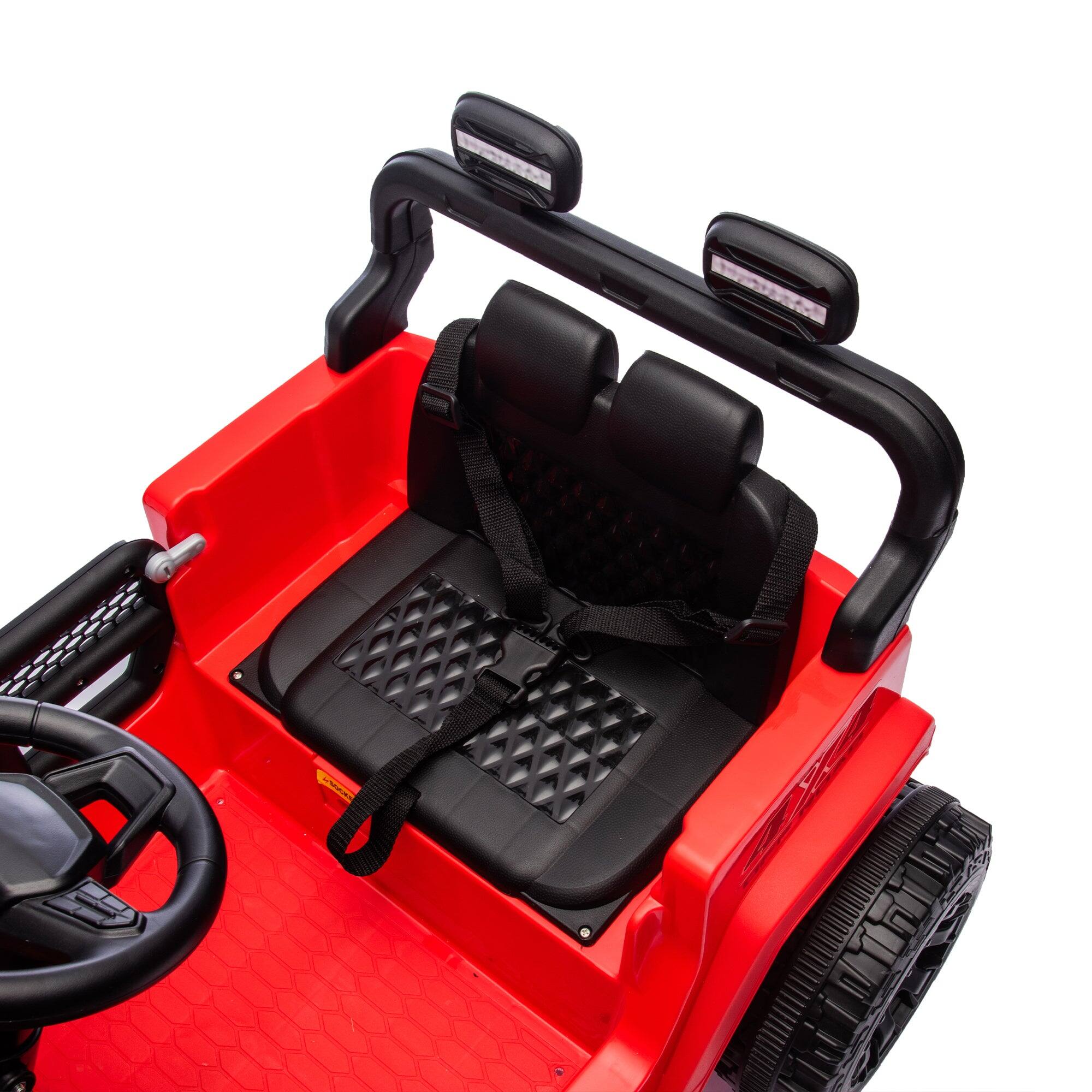 Alt View 3. Boyel Living - 3+ Red 24V Kids Ride On UTV with Parents Remote Control Twin 80W Motors 4Wheel Sus - red.