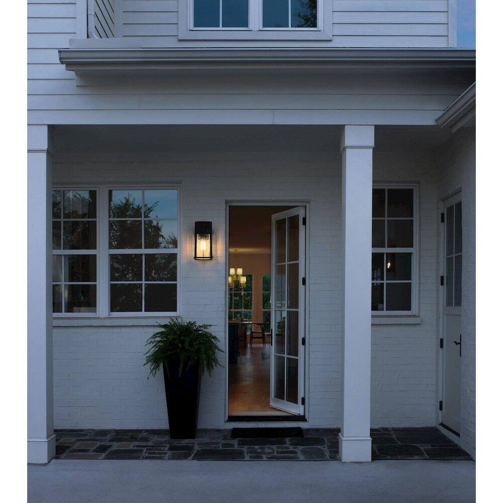 Alt View 4. Elegant Lighting - Janney 7 inch Outdoor Pendant in Black - Black.