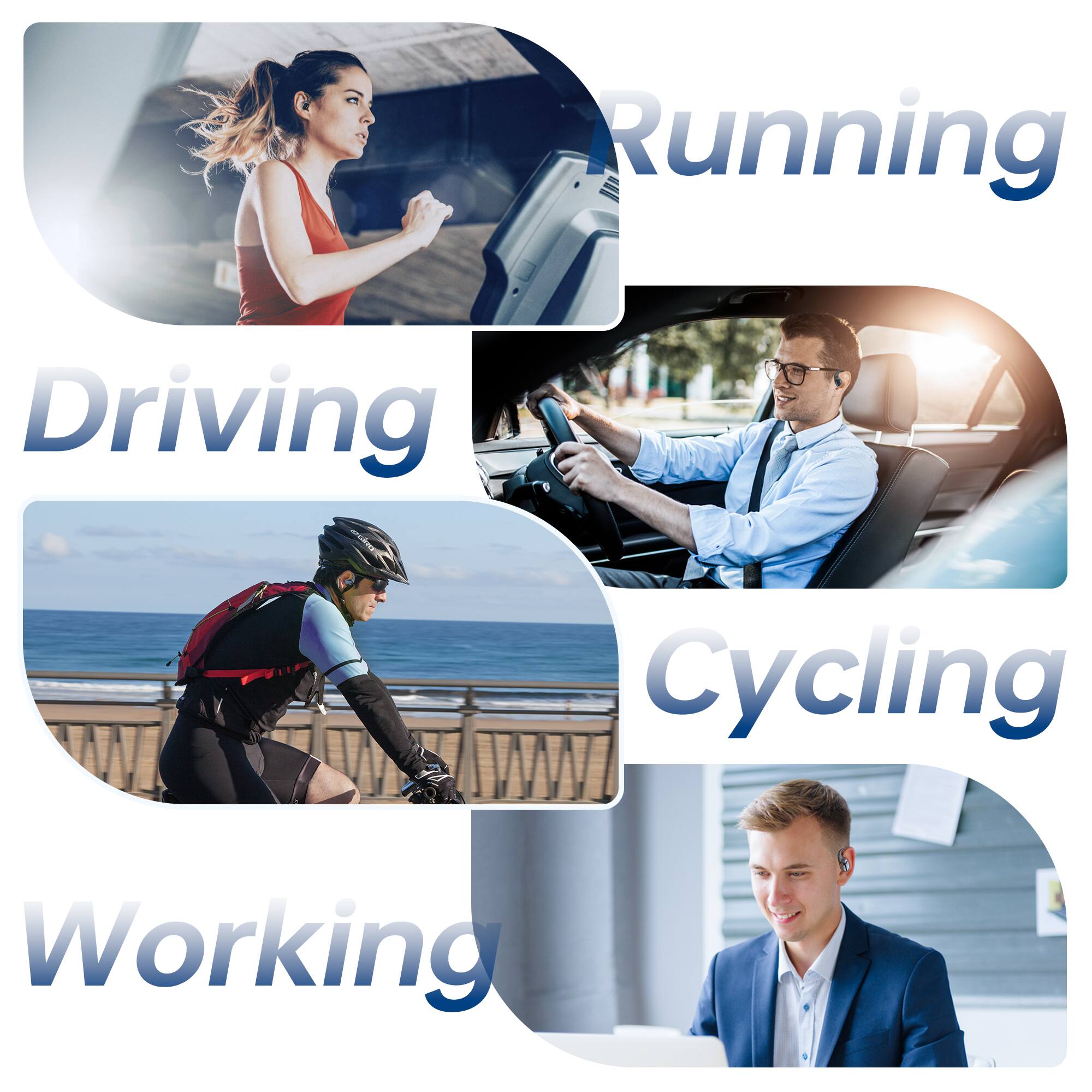 Running  
Driving  
Cycling  
Working
