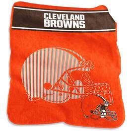 Logo Brands - Cleveland Browns 60'' x 80'' XL Raschel Plush Throw Blanket - Multicolor
