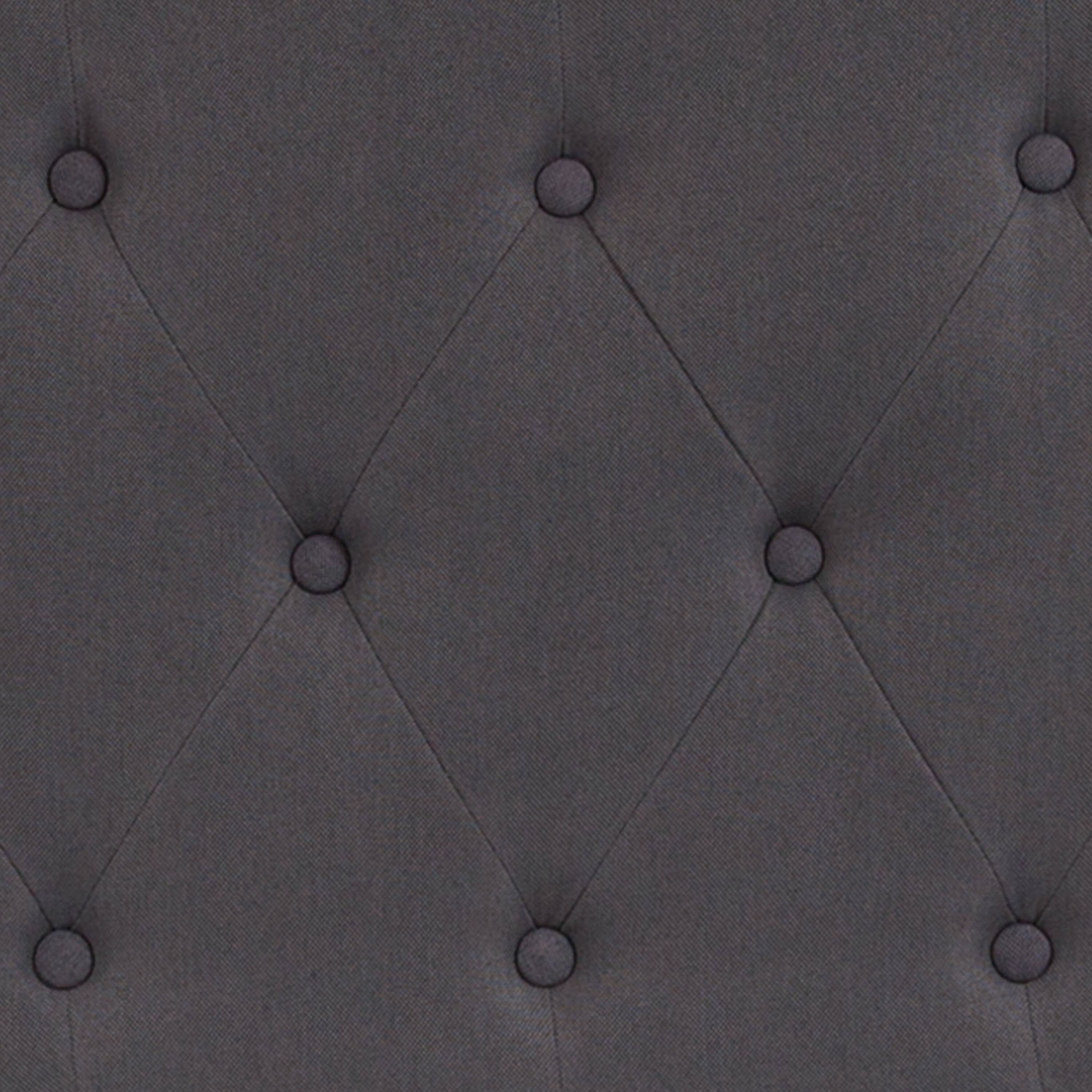 Alt View 9. Emma + Oliver - Arched Button Tufted Upholstered Headboard - Dark Gray.