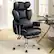 Front. Brick Attic - 500LBS Big & Tall Office Chair, Leather Gaming Chair with Footrest, Adjustable Height & Lumbar Support - Black - Black.