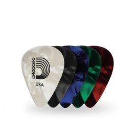 D'Addario - Assorted Pearl Celluloid Guitar Picks, 10 pack, Heavy