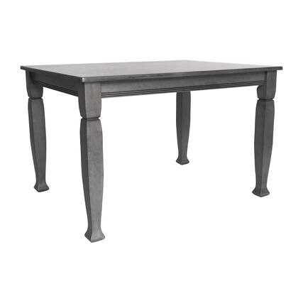 Front. Flash Furniture - Grace 47" Solid Wood Dining Table with Turned Wooden Legs, Commercial Grade Heavy Duty Rectangle Wood Table for 4, Antiq - Gray.