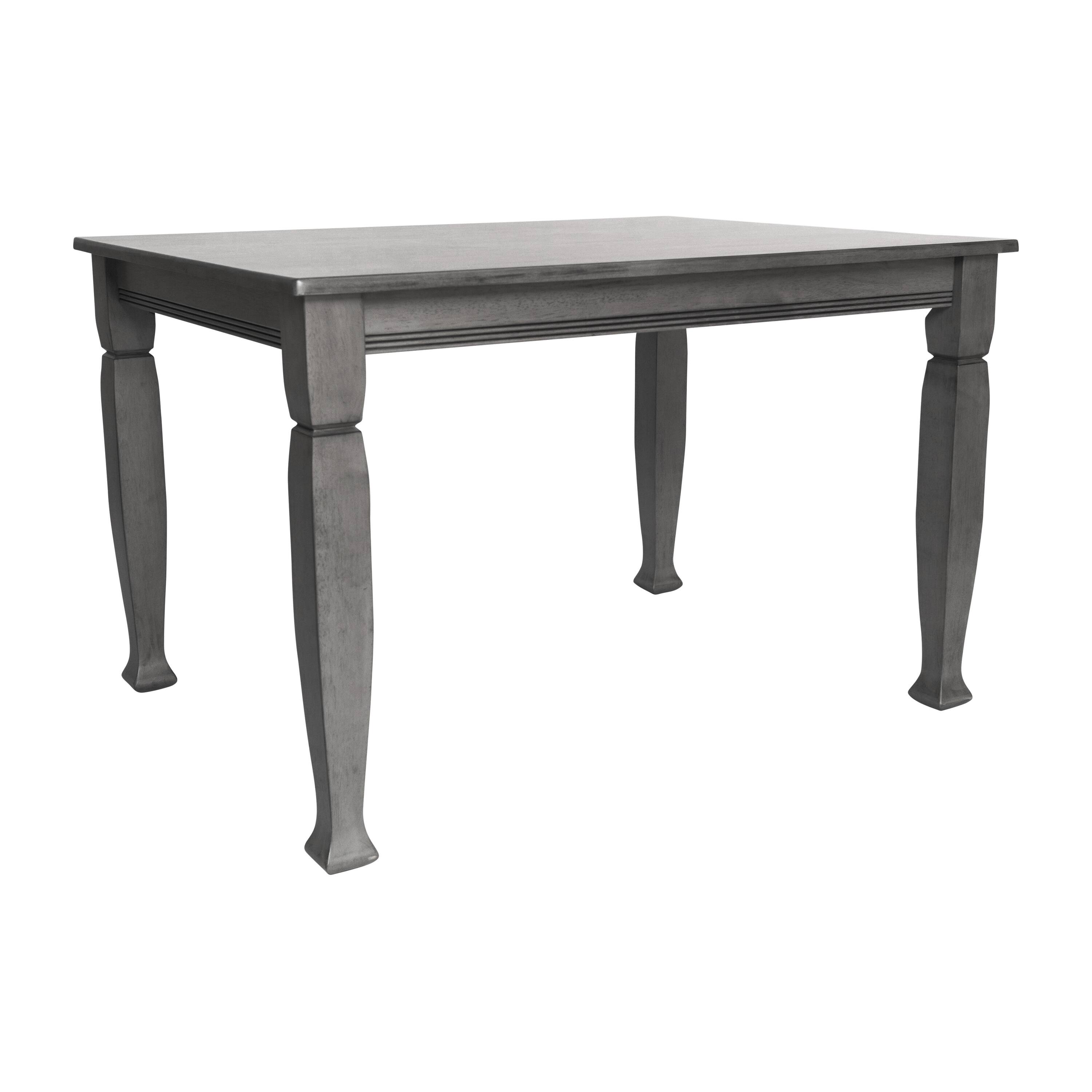 Alt View 1. Emma + Oliver - Milford Wooden Dining Table with Turned Wooden Legs - Antique Gray.