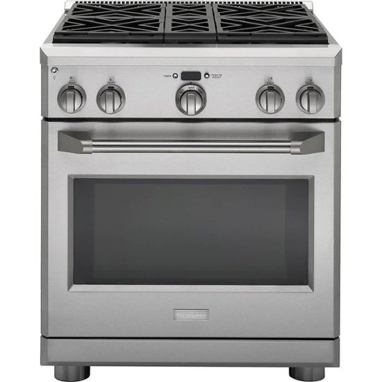 Monogram – 5.3 Cu. Ft. Self-Cleaning Freestanding Dual Fuel Convection Range – Stainless steel