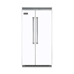 Viking - Professional 5 Series Quiet Cool 25.3 Cu. Ft. Side-by-Side Built-In Refrigerator - White - Front_Zoom