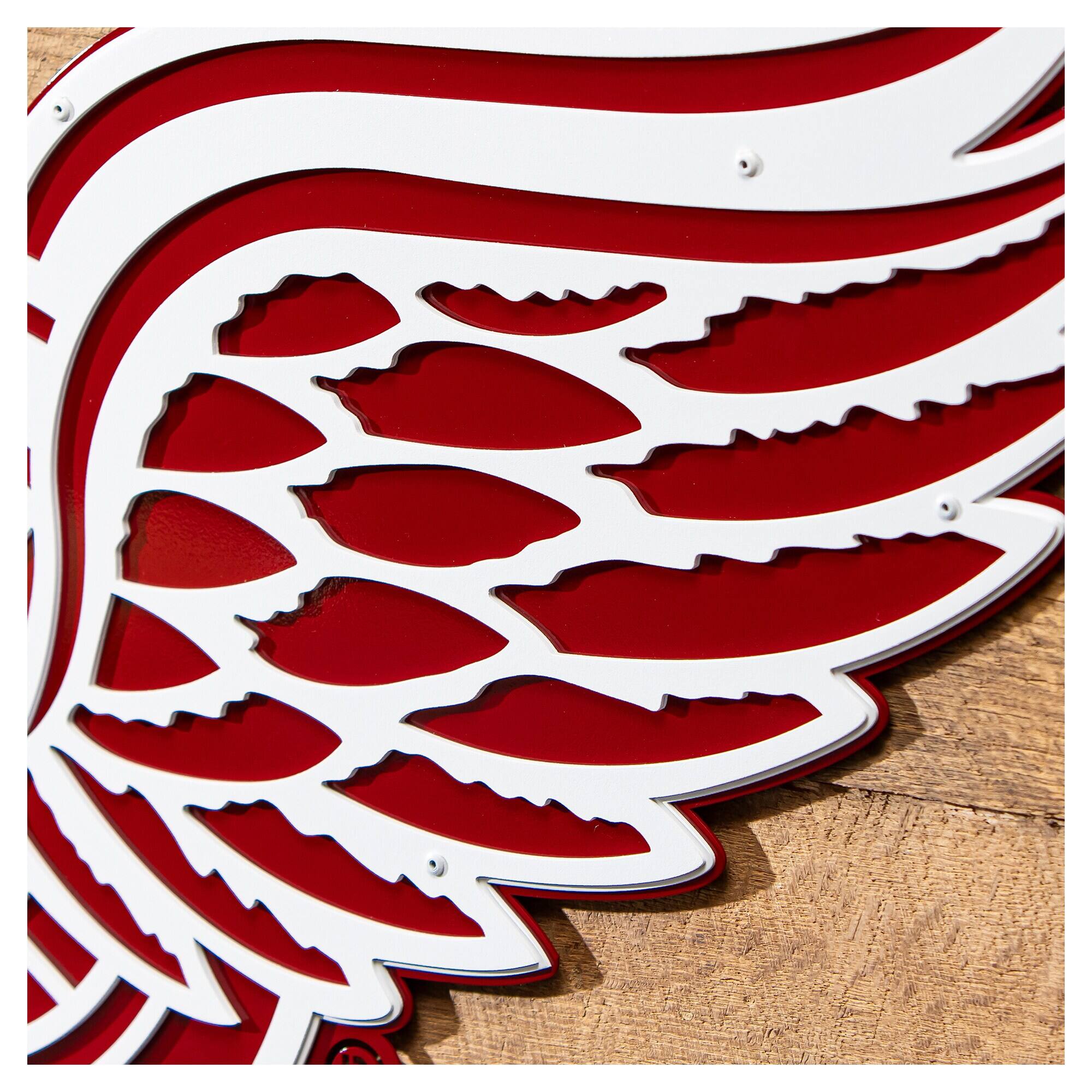 Alt View 2. Evergreen Enterprises - Detroit Red Wings 23" Layered Metal Wall Art Sign - Multicolor.