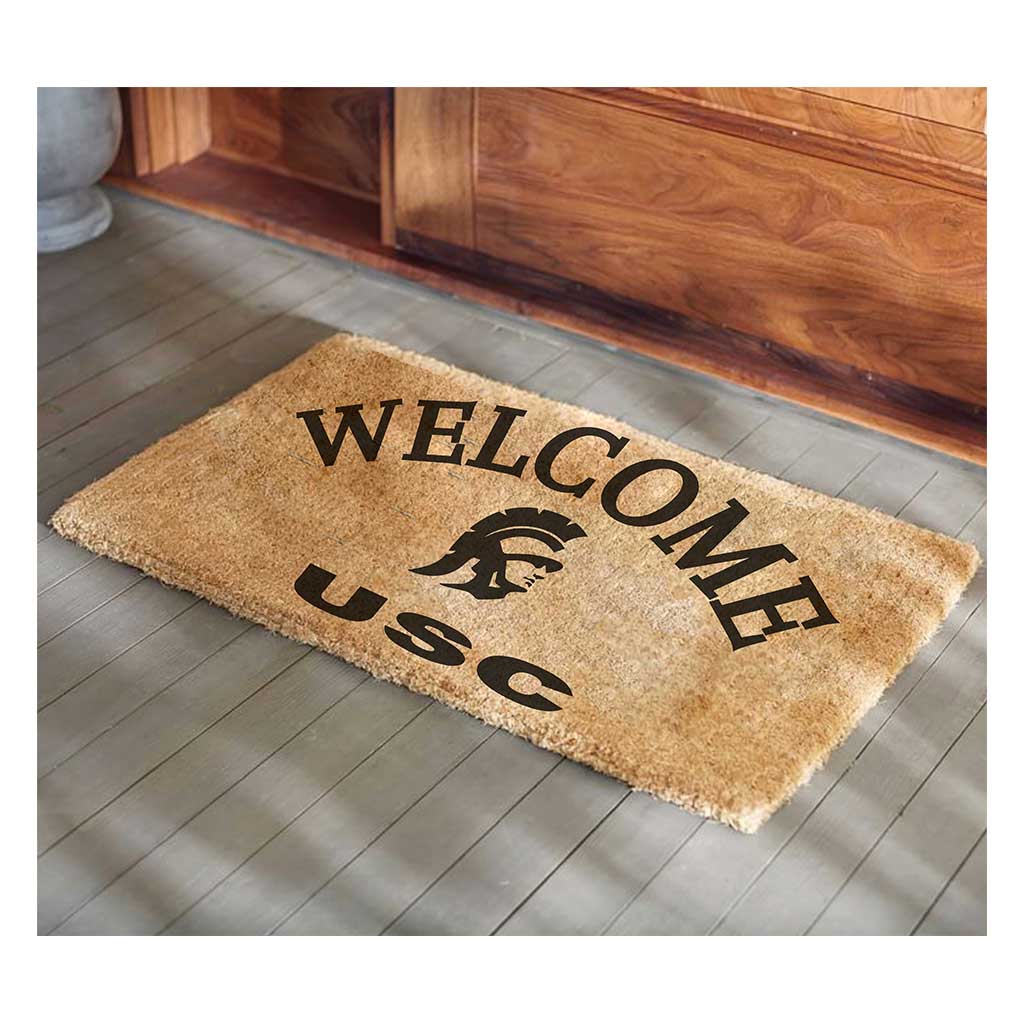 Alt View 1. Jardine - USC Trojans 18" x 34" Welcome Coir Doomat - Brown.
