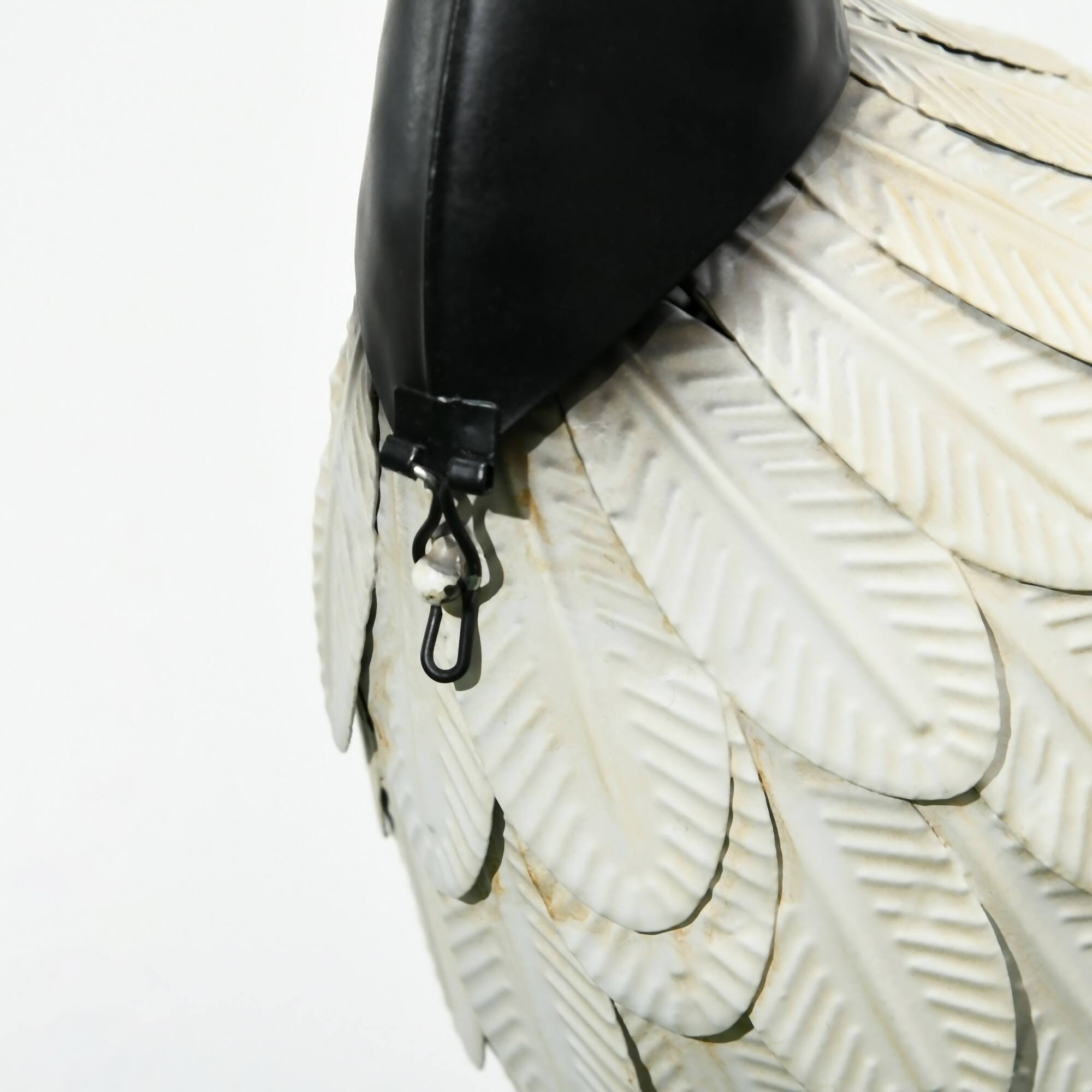 Alt View 7. Outsunny - Heron Garden Statues, 35.5" & 40.5" Standing Bird Sculptures, Metal Yard Art Decor for Lawn, Patio, Backyard - White, Black.