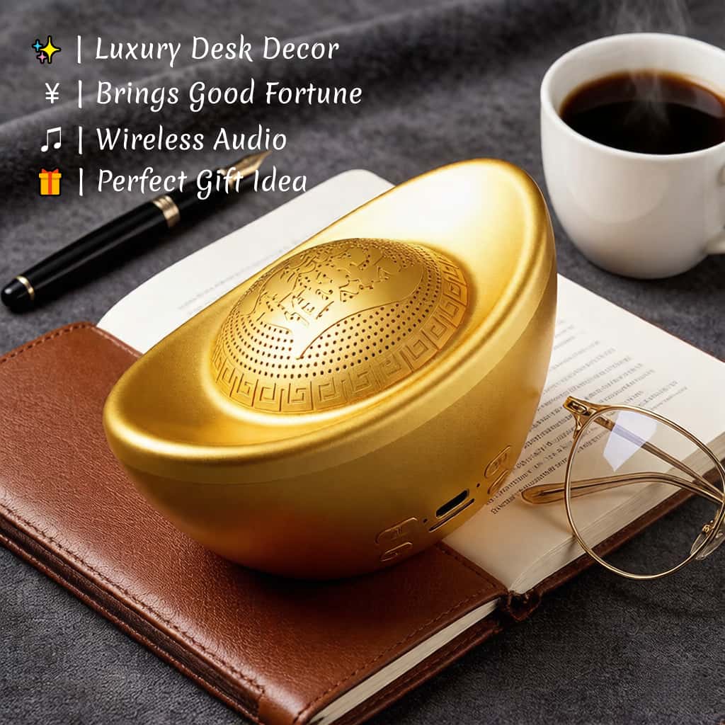 - Luxury Desk Decor
- Brings Good Fortune
- Wireless Audio
- Perfect Gift Idea