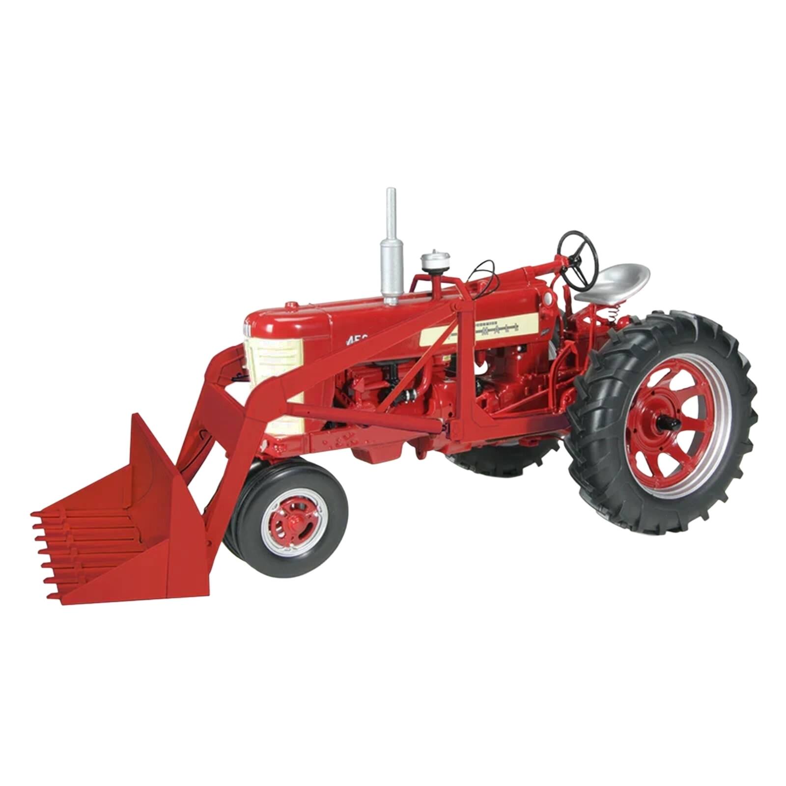 Alt View 2. SpecCast Collectibles - Farmall 450 Narrow Front Diesel Tractor with Loader Red "Classic Series" 1/16 Diecast Model by SpecCast.