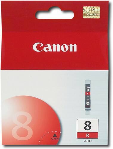 Front Standard. Canon - 8 ChromaLife Ink Tank for Canon PIXMA Pro9000 Printer - Red.