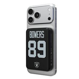 Keyscaper - Brock Bowers Las Vegas Raiders 5000mAh Wireless Magnetic Power Bank - Black