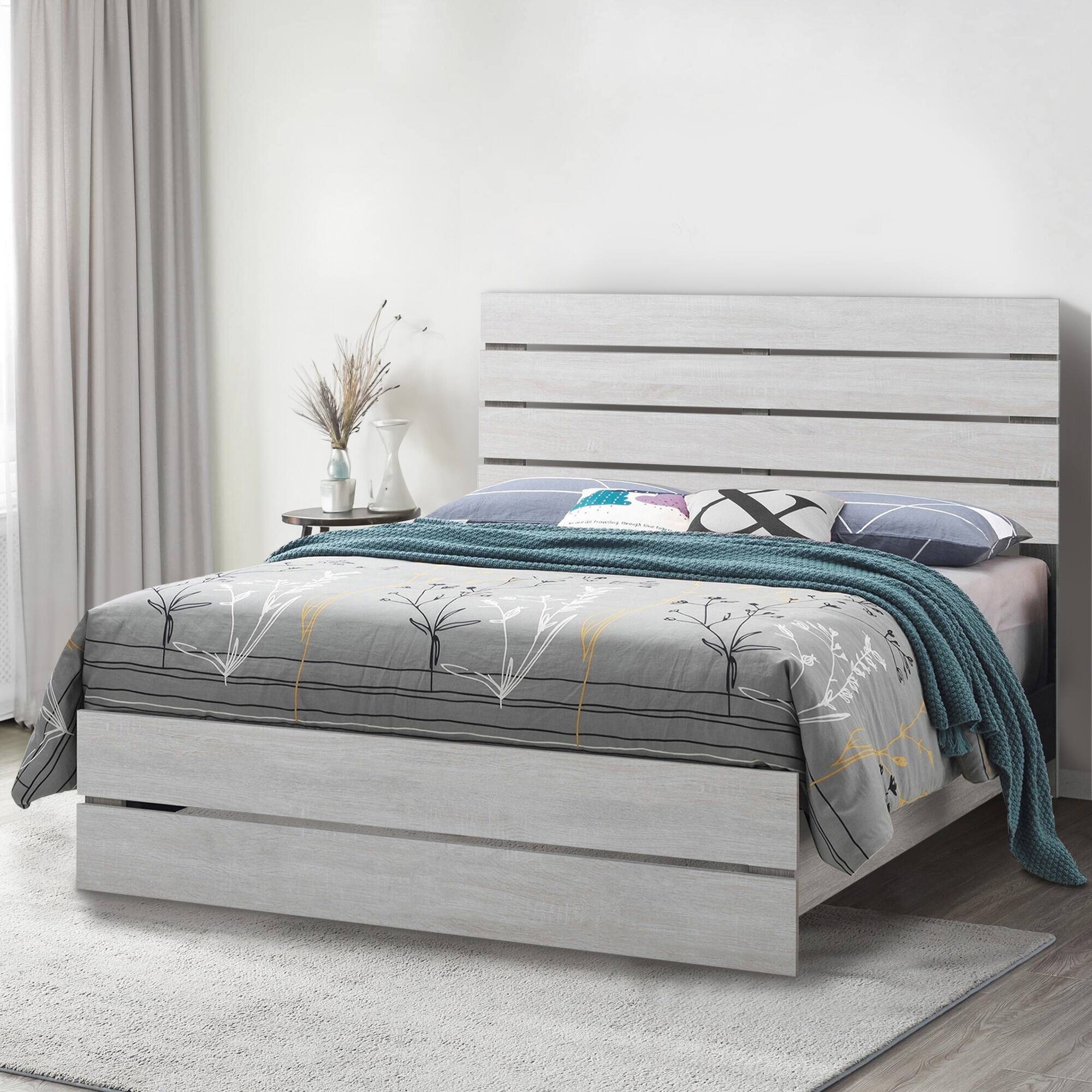 Alt View 5. Manhattan Lane - Queen Bed with Panel Headboard and Footboard - White.