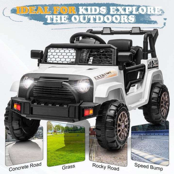 IDEAL FOR KIDS EXPLORE THE OUTDOORS

Concrete Road  
Grass  
Rocky Road  
Speed Bump