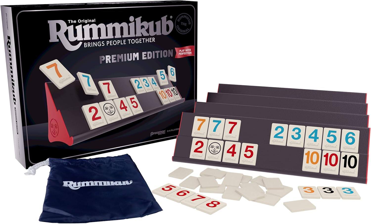 The Original Rummikub  
Brings People Together  
Premium Edition  
Play with Perfection  
2-4 Players  

Rummikub