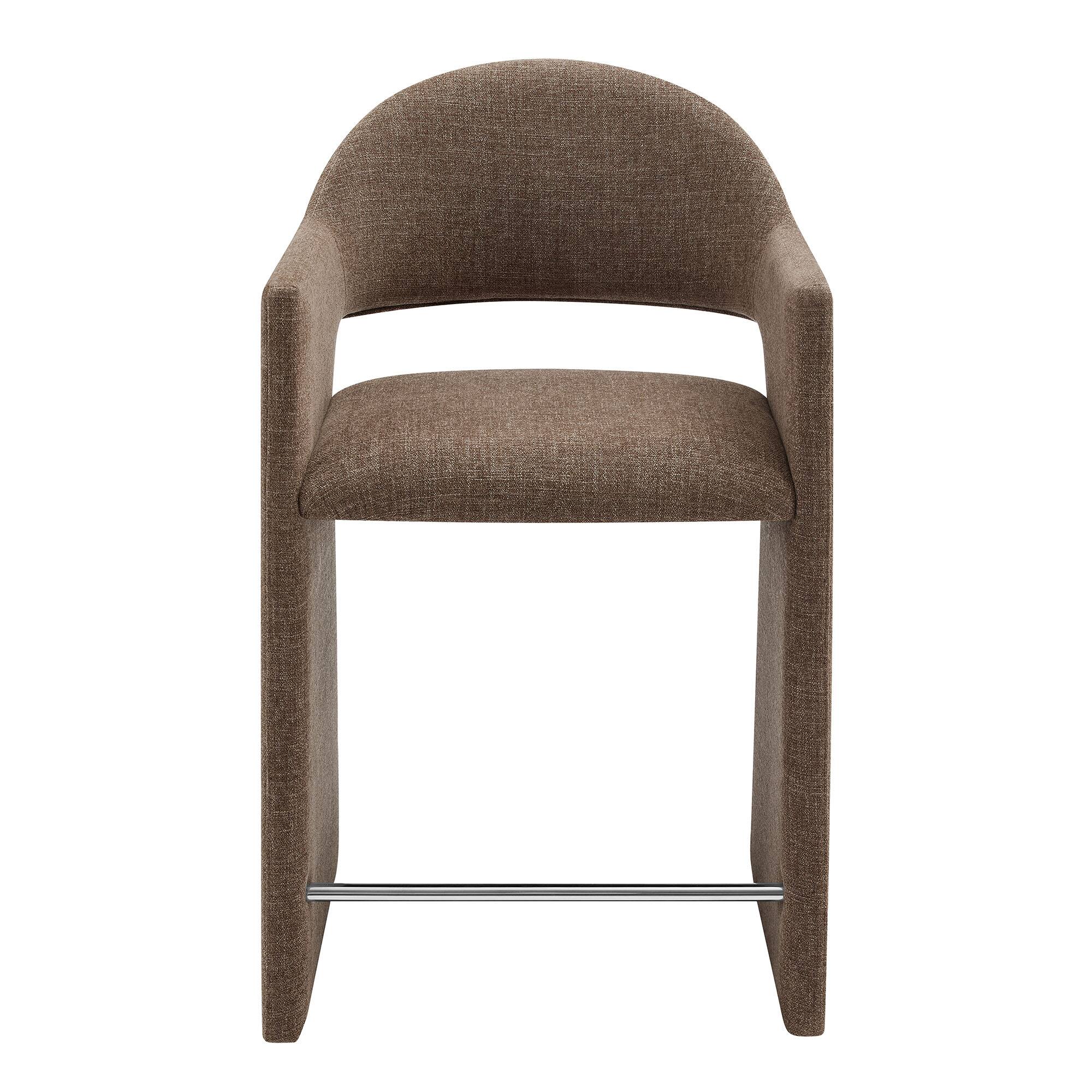 Alt View 4. Modway - Talia 37 Inch Upholstered Fabric Counter Stool by Modway - Mocha.