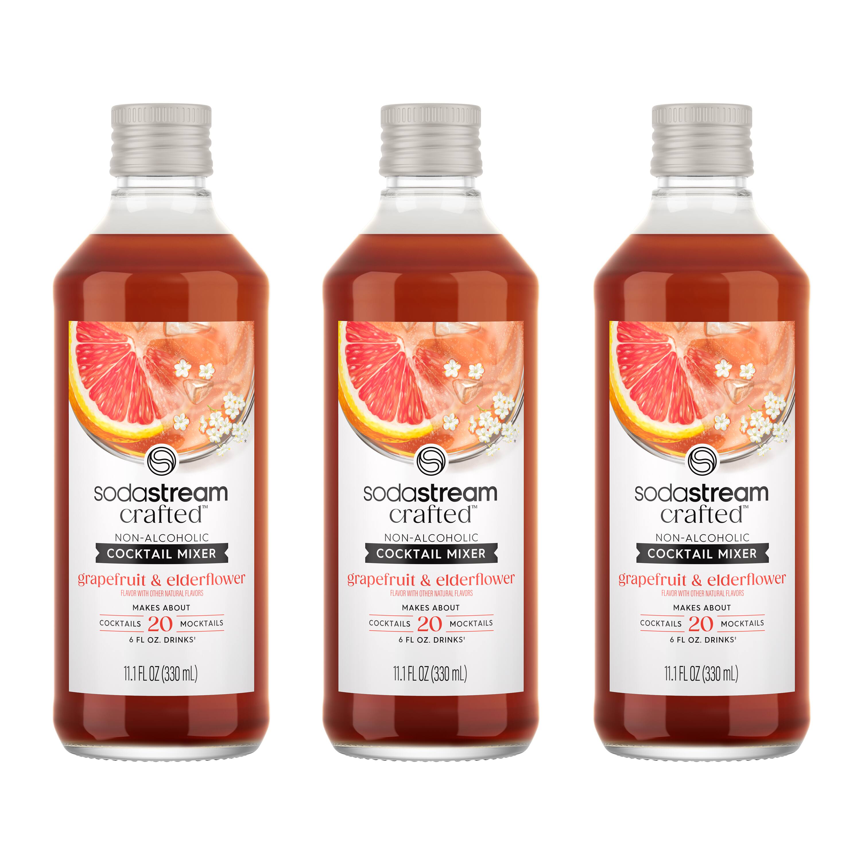 SodaStream - Crafted Mixers Elderflower Grapefruit Drink Mix 3-Pack