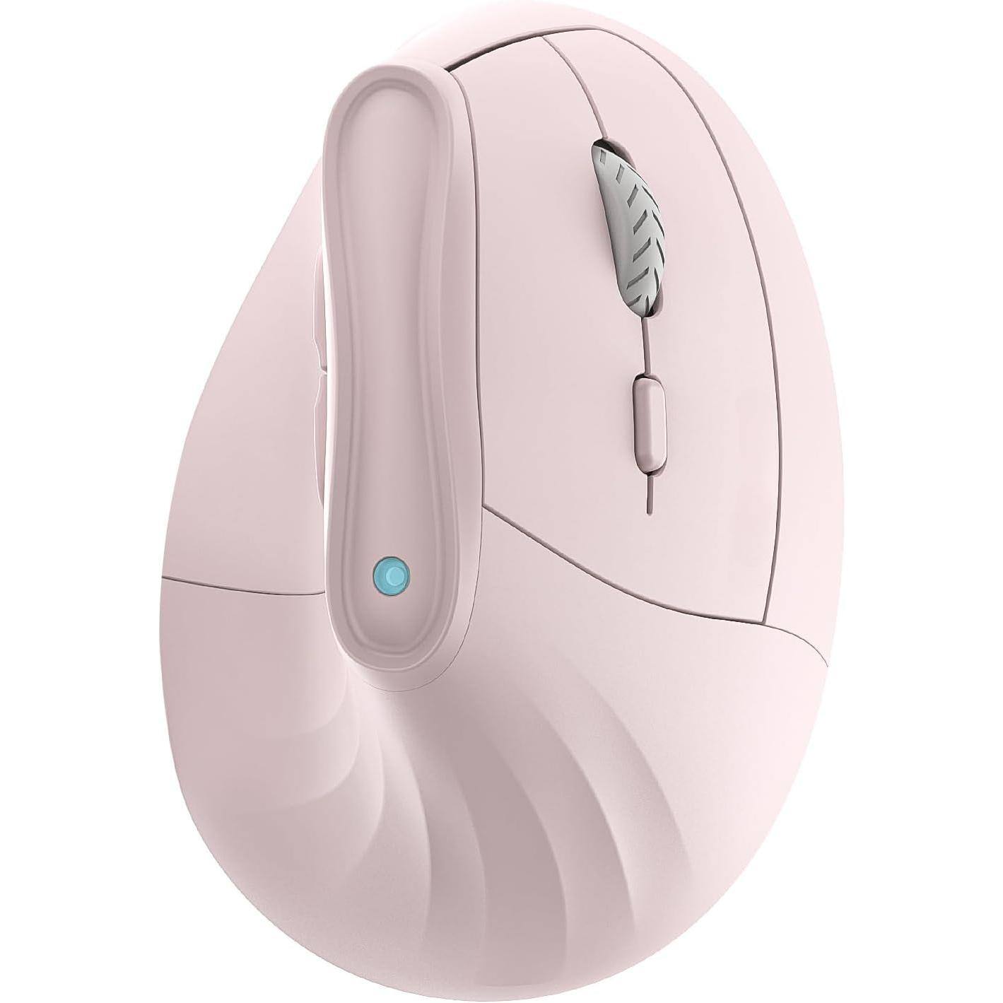 Front. Cedar Assembly - 57° Ergonomic Wireless Tower Mouse Vertical Quiet Mouse & 7 Buttons for Laptop - Pink.