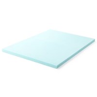 Lucid Comfort Collection 3" Gel Memory Foam Topper, Queen - Blue - Front_Zoom