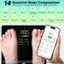 14 Essential Body Composition Allowing you to visually understand your weight components:

* Weight
* BMI
* Body Fat
* Fat-free
* Subcutaneous Body Type
* Bone Mass
* Body Weight
* Fat
* Visceral Fat
* Body Water
* Skeletal Muscle
* Protein
* BMR
* Metabolic Muscle Mass
* Age

Measurement Details:

* Weight: 188.5 lb
* BMI: 23
* Body Fat: 22.3%
* Fat-free: 678.5
* Subcutaneous Body Type: Normal
* Bone Mass: 185 lb
* Body Weight: 188.5 lb
* Fat: 56.5%
* Visceral Fat: 6.1%
* Body Water: 49.7%
* Skeletal Muscle: 126.4 lb
* Protein: 19.9%
* BMR: 1672 kcal
* Metabolic Muscle Mass: 133 lb
* Age: 23

Please note: If you have a pacemaker or other internal medical device, we don't recommend you to use any products that adopt BIA technology. Device sold separately.