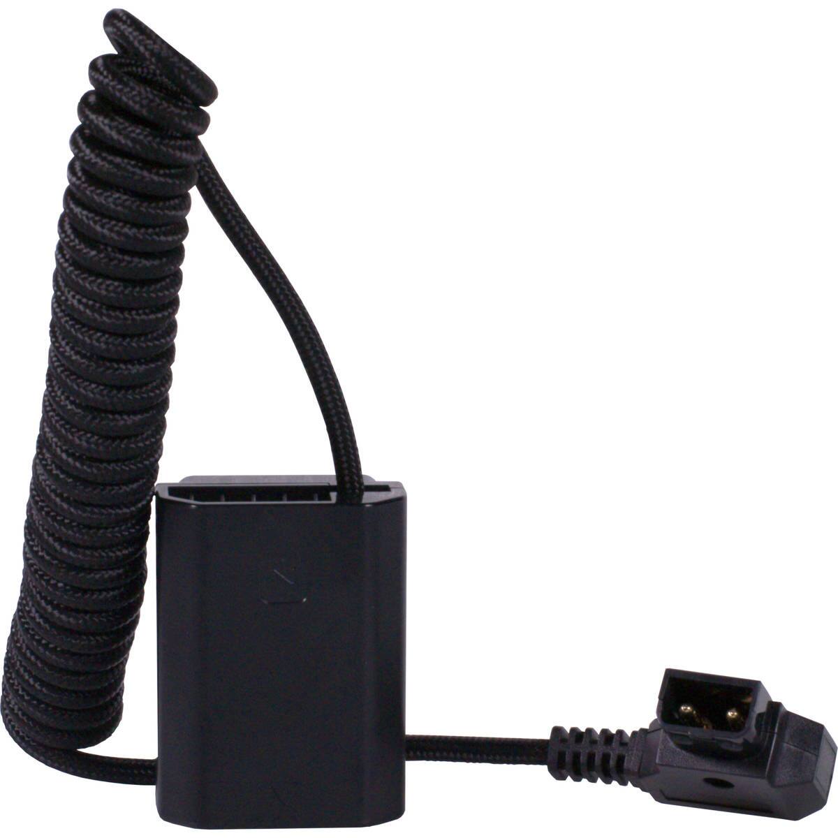 Front. Blackhawk Cables - Blackhawk Cables D-Tap to NP-FZ100 Coiled Dummy Battery Cable for Sony a7S III, Black.