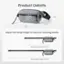 Product Details:

* Volume: 1.5L
* Length: 4.53"
* Width: 2.56"
* Height: 8.27"

Adjust the strap length to suit your carrying needs. The shortest length: 39.77"
The longest length: 63.39"