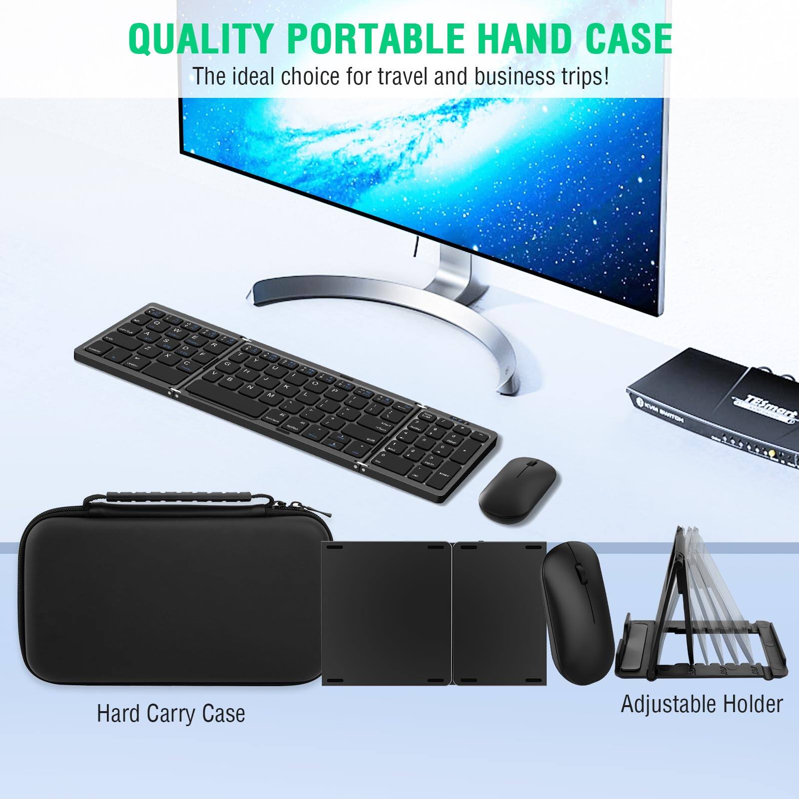 QUALITY PORTABLE HAND CASE  
The ideal choice for travel and business trips!  

Hard Carry Case  
Adjustable Holder