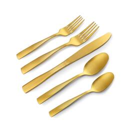 Furno Fusion - Brushed Finish Stainless Steel Flatware Set - Gold