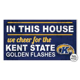 Jardine - Kent State Golden Flashes 11'' x 20'' Indoor/Outdoor In This House Sign - Navy