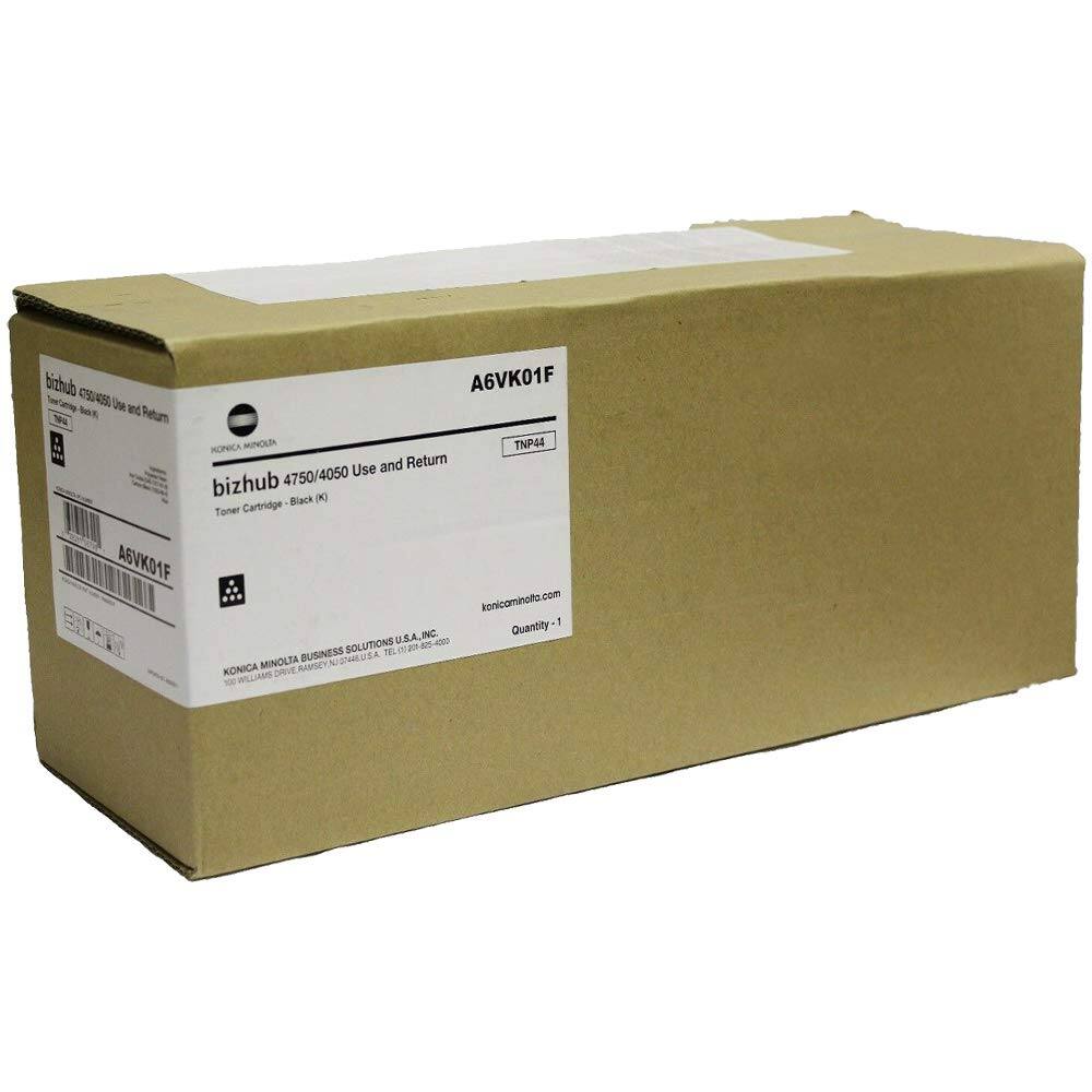 bizhub 4750/4050 Use and Return  
Toner Cartridge - Black (K)  
A6VK01F  
TNPN44  
KONICA MINOLTA BUSINESS SOLUTIONS U.S.A., INC.  
1000 AMBASSADOR DRIVE, SUITE 200  
WAYNE, NJ 07470  
TEL: (201) 825-4000  
konica-minolta.com  
Quantity: 1