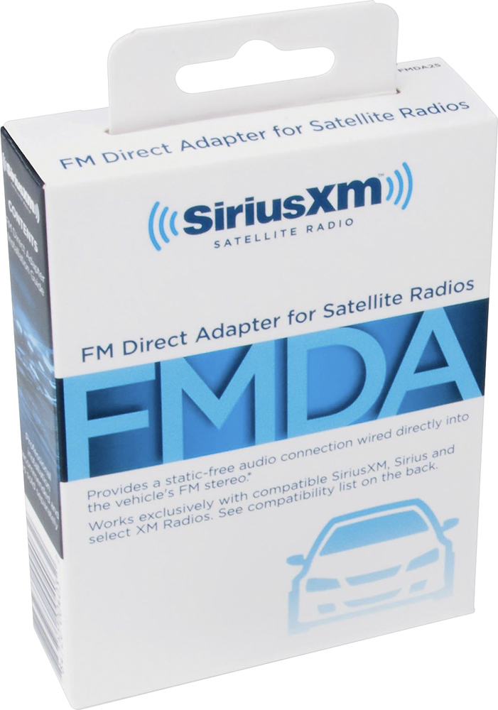 Angle View: SiriusXM - FM Direct Adapter for Satellite Radios - Black