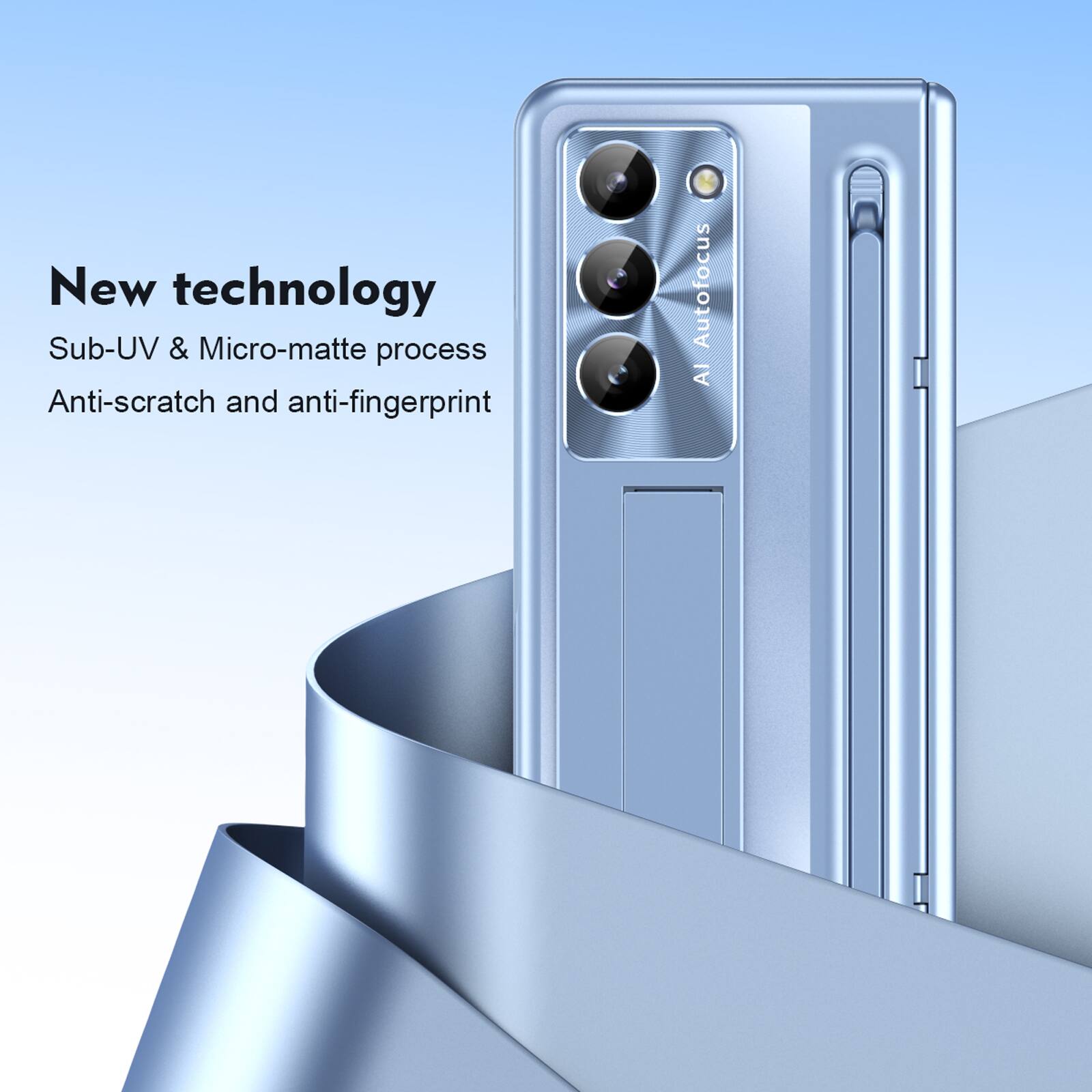 New technology  
Sub-UV & Micro-matte process  
Anti-scratch and anti-fingerprint  
Auto-focus AI