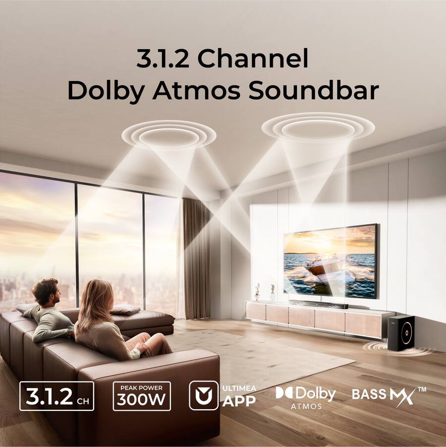 Ultimea Skywave F30 Sound Bar with Dolby Atmos for Smart