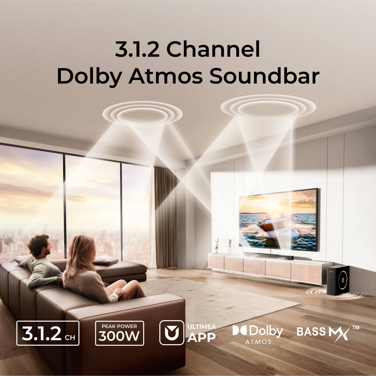 Ultimea Skywave F30 Sound Bar with Dolby Atmos for Smart