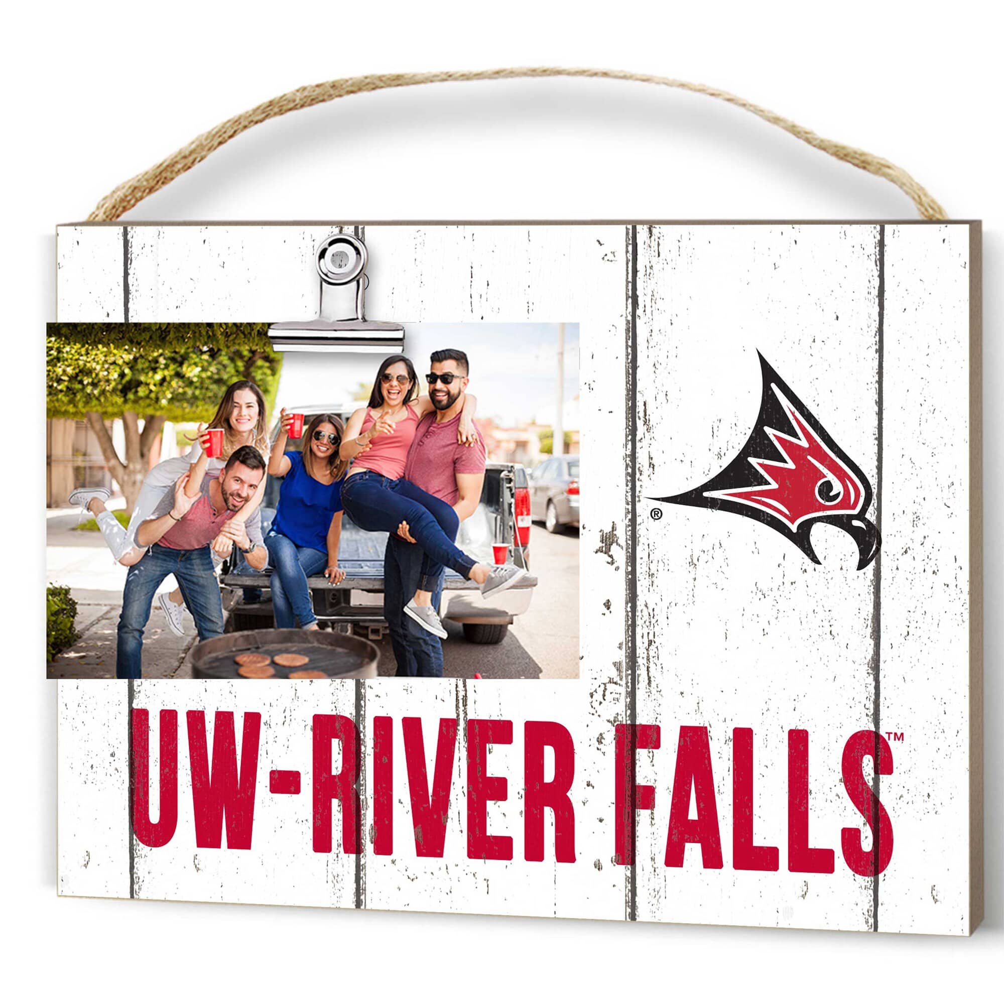 "Jardine - Wisconsin-River Falls Falcons 8"" x 10"" Weathered Clip It Frame - White" price history on PriceWatchPro