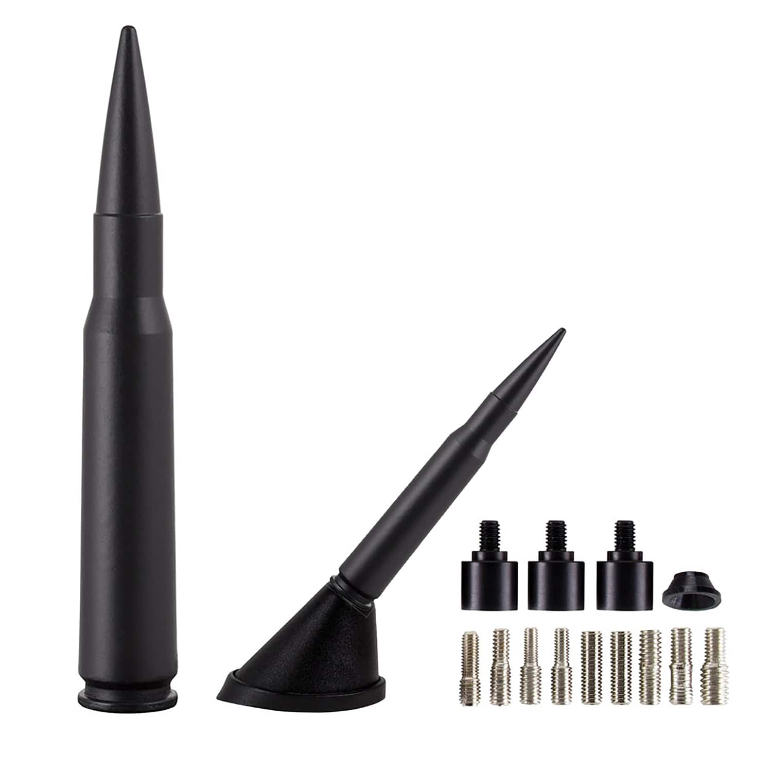 AMMOTENNA - 50fb 5.5-in. Billet Aluminum 0.50 Cal Replica Antenna Mast (flat - Black