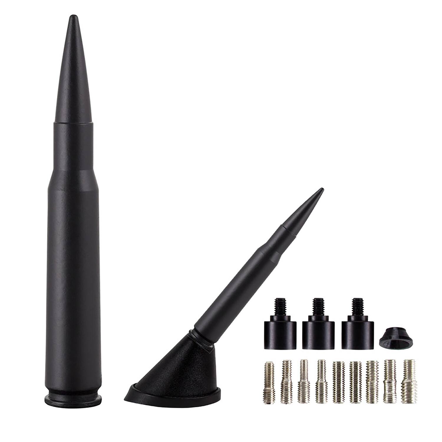 Front. AMMOTENNA - Ammotenna 50fb 5.5-in. Billet Aluminum 0.50 Cal Replica Antenna Mast (flat Black) - black.