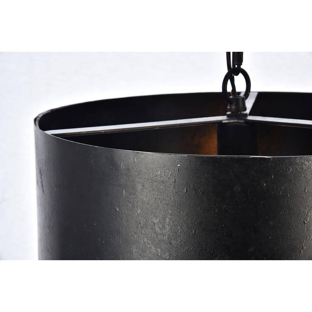 Alt View 2. Living District - Miro Collection Pendant D15 H9.25 Lt:1 Vintage Black Finish - Vintage Black.